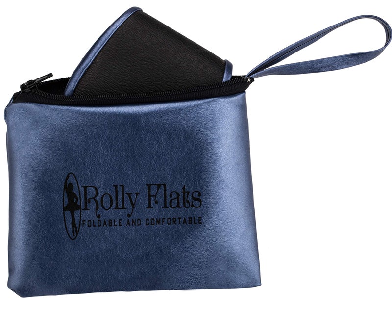 Rolly Flats Women's Foldable Flats â€“ Portable Ballet Slippers Shoes for Travel, Wedding â€“ Fits in Purse (L, Navy Blue) - Image 2